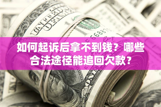武汉如何起诉后拿不到钱？哪些合法途径能追回欠款？