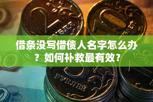 武汉借条没写借债人名字怎么办？如何补救最有效？