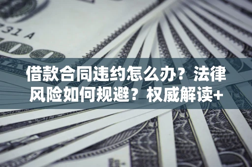 武汉借款合同违约怎么办？法律风险如何规避？权威解读+实用指南