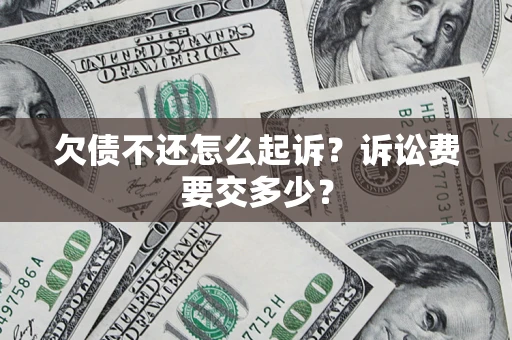 武汉欠债不还怎么起诉？诉讼费要交多少？