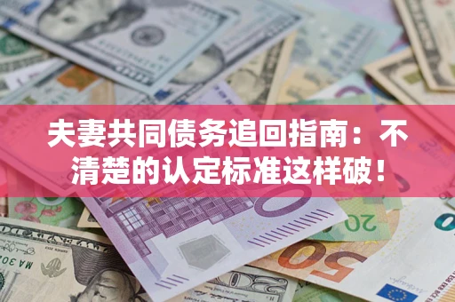 武汉夫妻共同债务追回指南：不清楚的认定标准这样破！