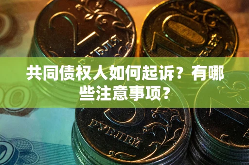 武汉共同债权人如何起诉？有哪些注意事项？