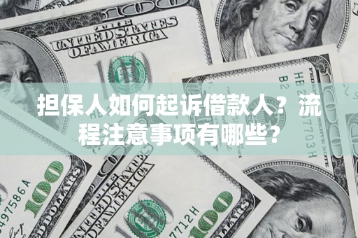 武汉担保人如何起诉借款人？流程注意事项有哪些？